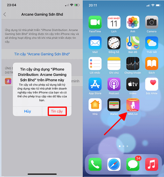Hướng dẫn tải MMLive về iPhone