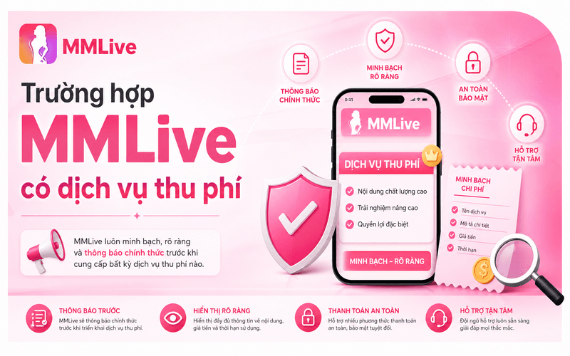 Trường hợp MMLive có dịch vụ thu phí