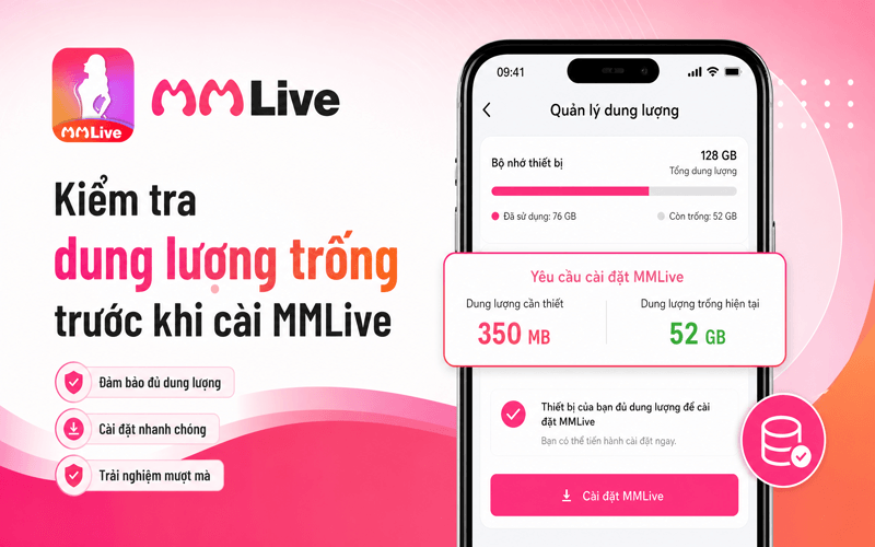Kiểm tra dung lượng trống trước khi cài MMLive