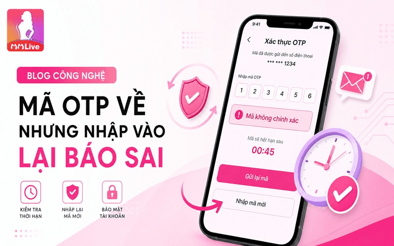 Mã OTP về nhưng nhập vào lại báo sai