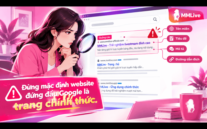 Đừng mặc định website đứng đầu Google là trang chính thức